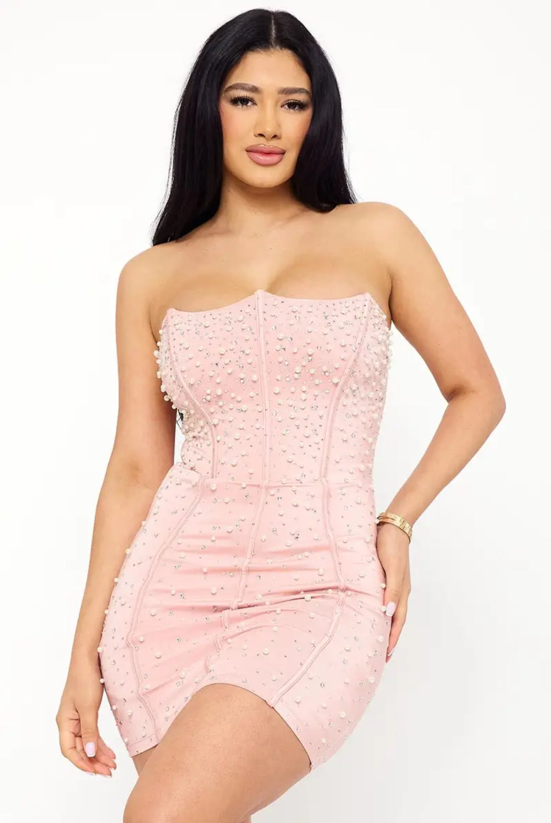 Diamonds & Pearls Corset Dress