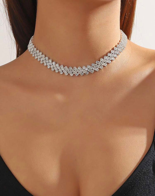 Ice Princess Choker Necklace - Silver