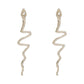 Queen Serpentine Drop Earrings - Gold - Empress Couture Boutique