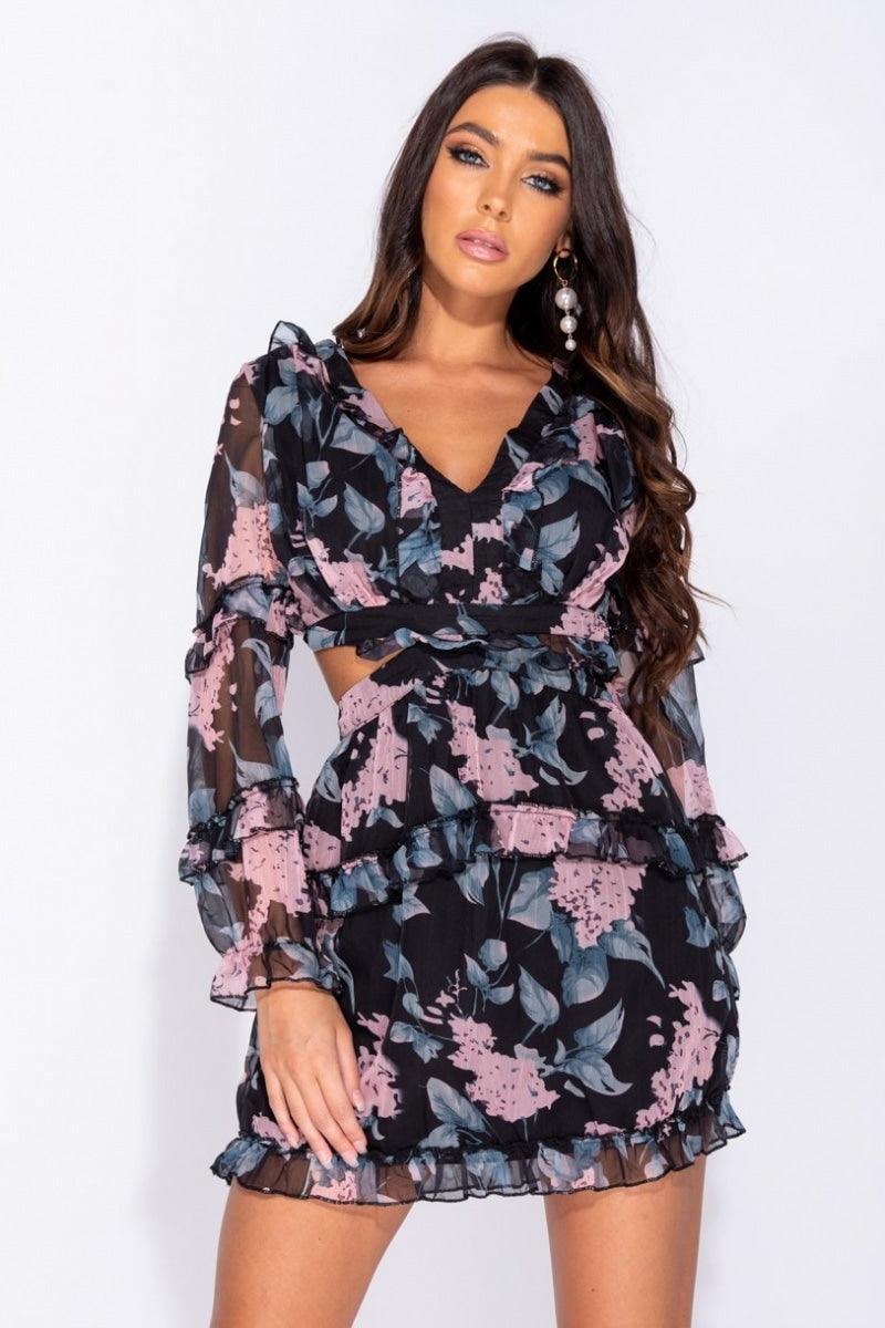 Midsummer's Night Floral Mini Dress - Empress Couture Boutique