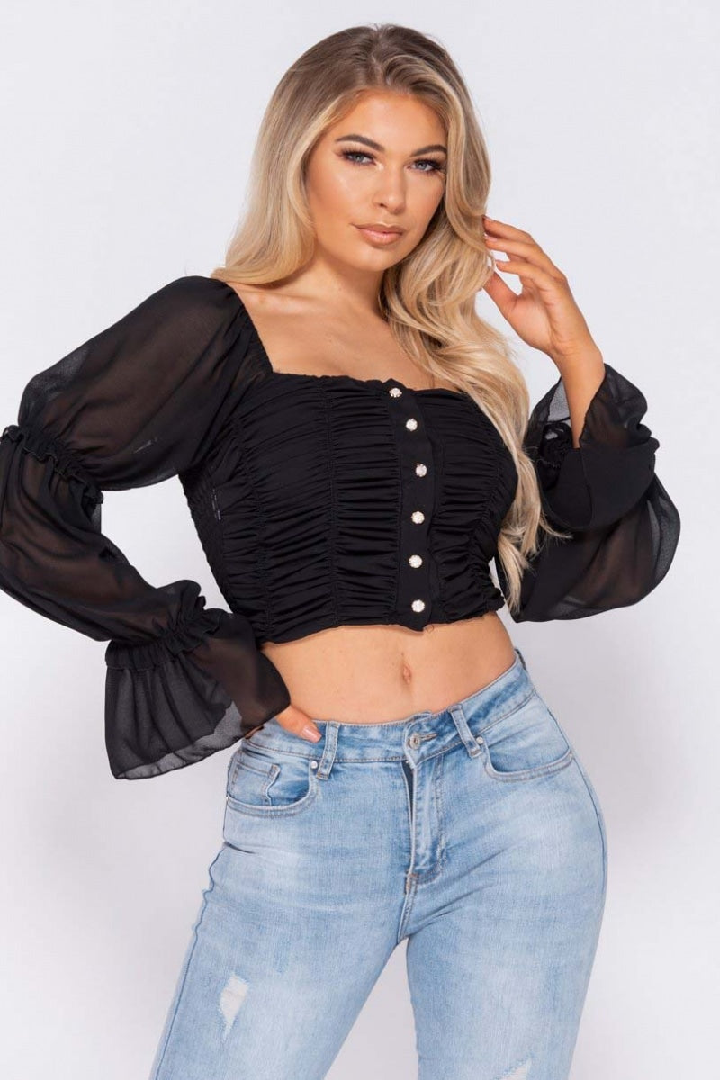 Forever Yours Off The Shoulder Ruched Blouse