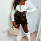 Get Into It PU Leather Shorts